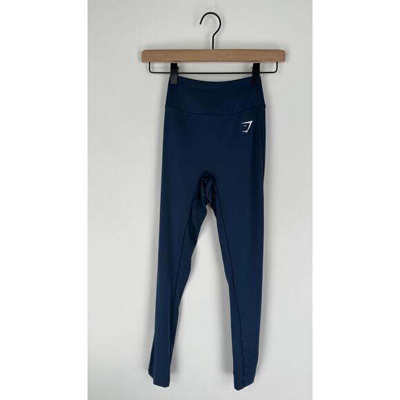 GymShark Power Regular Leggings Womens XS Navy Blue New Athletic B4A6Q - Picture 4 of 11